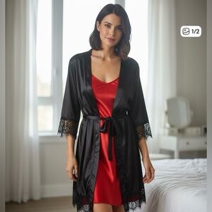 🌹004 INTMTS: Robe and nightgown size S